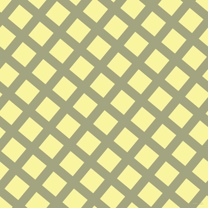 50/140 degree angle diagonal checkered chequered lines, 30 pixel line width, 62 pixel square size, Locust and Pale Prim plaid checkered seamless tileable