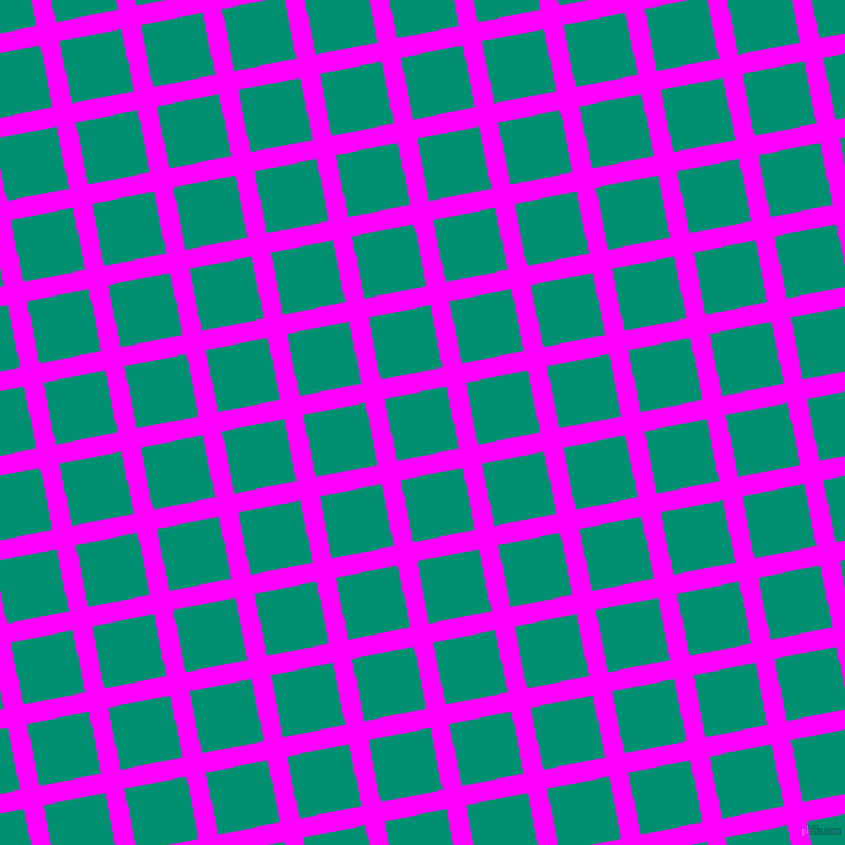 11/101 degree angle diagonal checkered chequered lines, 18 pixel line width, 58 pixel square size, Magenta and Observatory plaid checkered seamless tileable