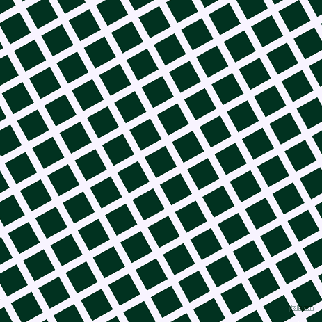 29/119 degree angle diagonal checkered chequered lines, 11 pixel lines width, 34 pixel square size, Magnolia and Dark Green plaid checkered seamless tileable