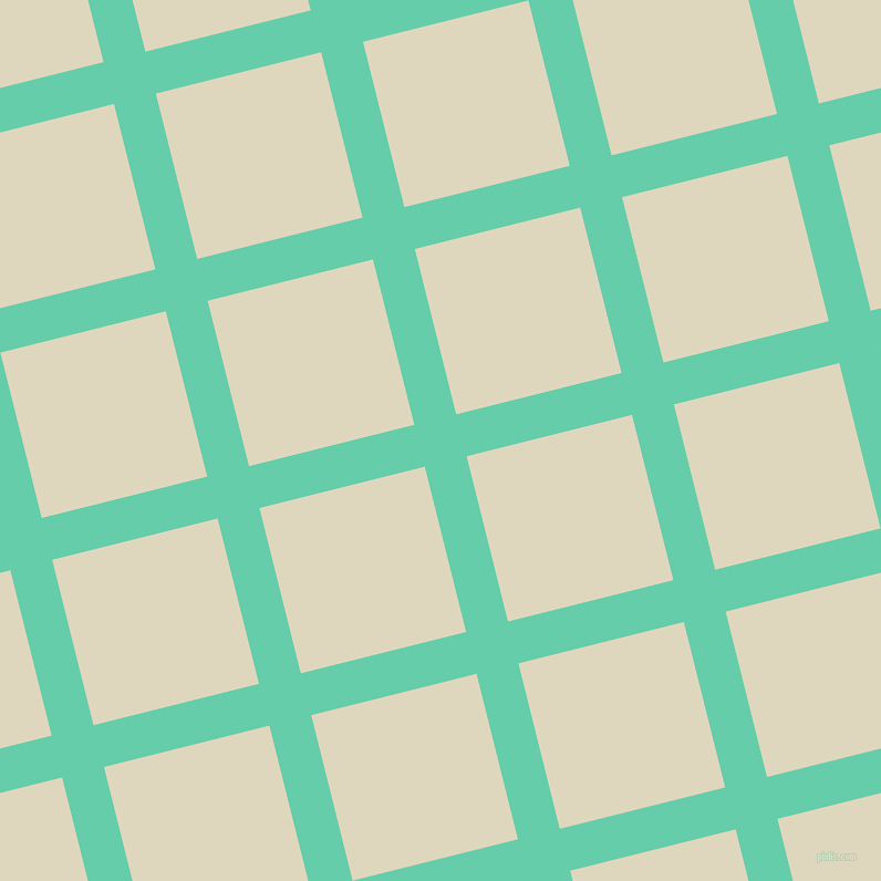 14/104 degree angle diagonal checkered chequered lines, 39 pixel line width, 154 pixel square size, Medium Aquamarine and Wheatfield plaid checkered seamless tileable