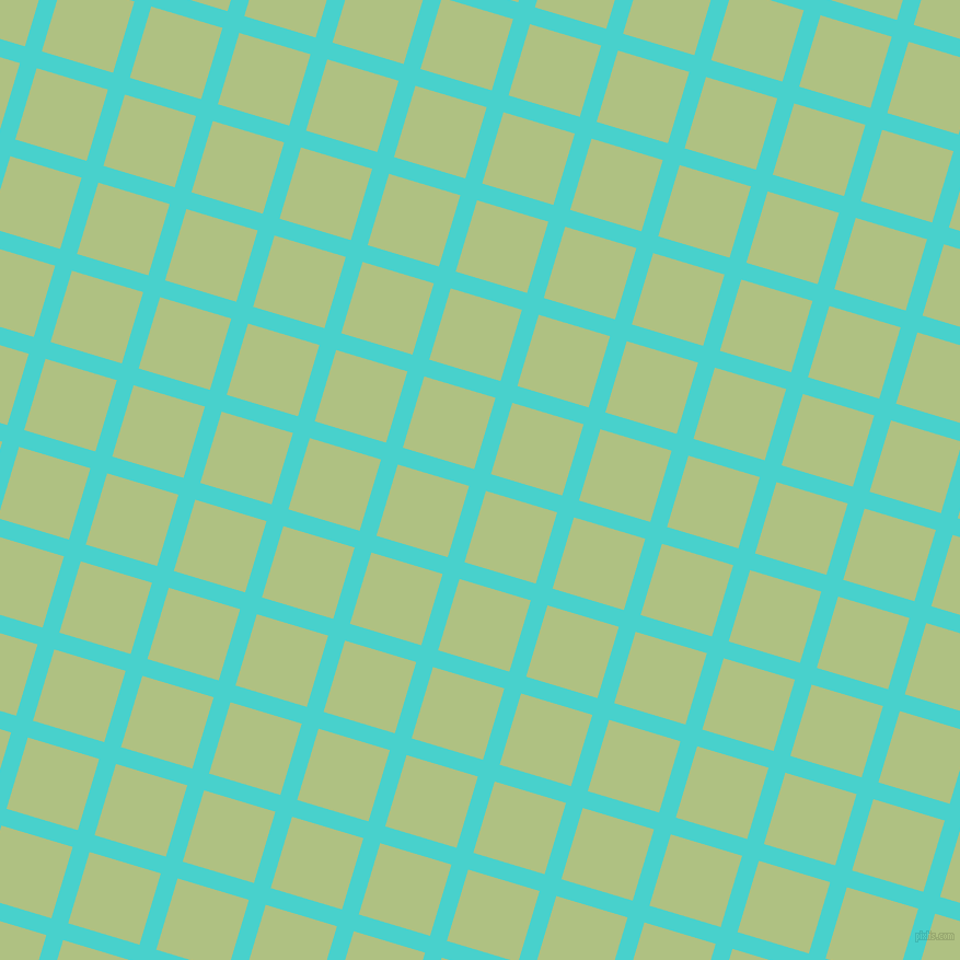 73/163 degree angle diagonal checkered chequered lines, 16 pixel line width, 68 pixel square size, Medium Turquoise and Caper plaid checkered seamless tileable