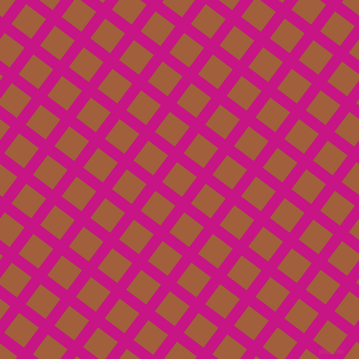 53/143 degree angle diagonal checkered chequered lines, 16 pixel lines width, 36 pixel square size, Medium Violet Red and Desert plaid checkered seamless tileable