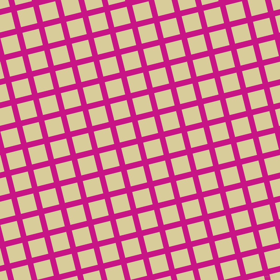 14/104 degree angle diagonal checkered chequered lines, 20 pixel lines width, 59 pixel square size, Medium Violet Red and Tahuna Sands plaid checkered seamless tileable