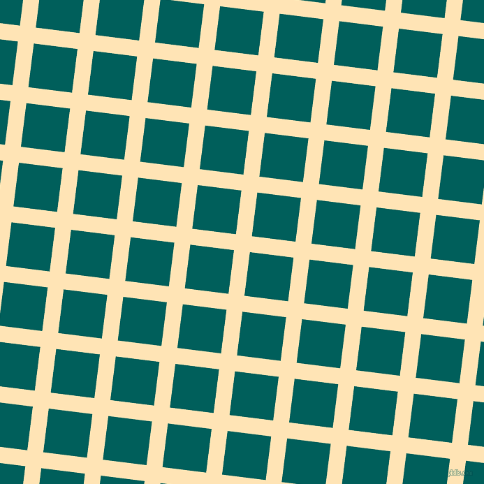 83/173 degree angle diagonal checkered chequered lines, 23 pixel lines width, 63 pixel square size, Moccasin and Mosque plaid checkered seamless tileable