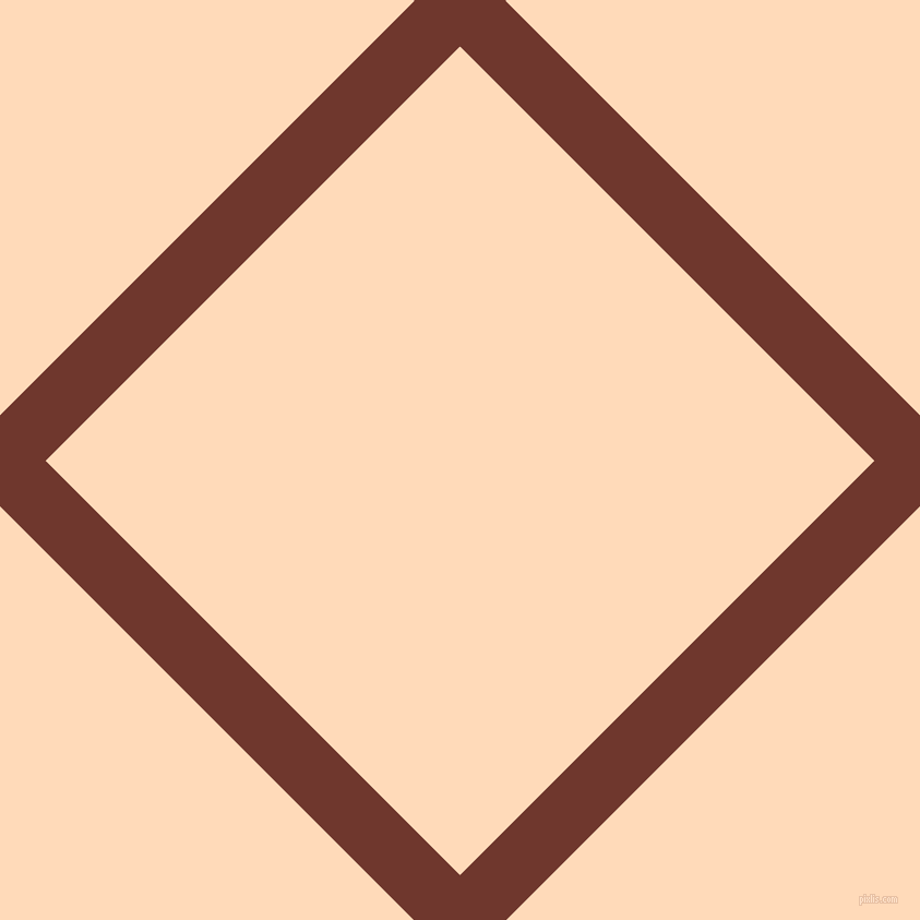 45/135 degree angle diagonal checkered chequered lines, 59 pixel line width, 537 pixel square size, Mocha and Peach Puff plaid checkered seamless tileable
