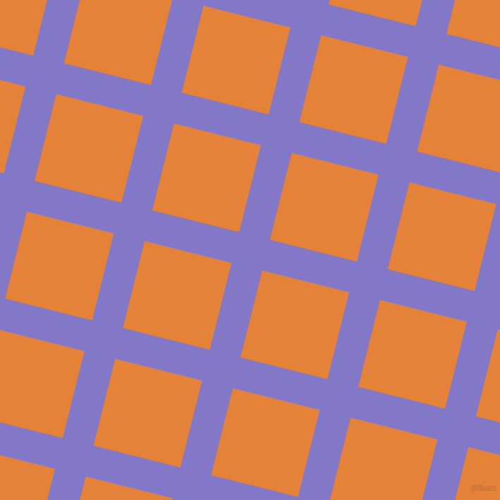 76/166 degree angle diagonal checkered chequered lines, 45 pixel lines width, 127 pixel square size, Moody Blue and West Side plaid checkered seamless tileable
