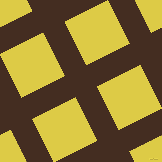 27/117 degree angle diagonal checkered chequered lines, 101 pixel lines width, 206 pixel square size, Morocco Brown and Confetti plaid checkered seamless tileable