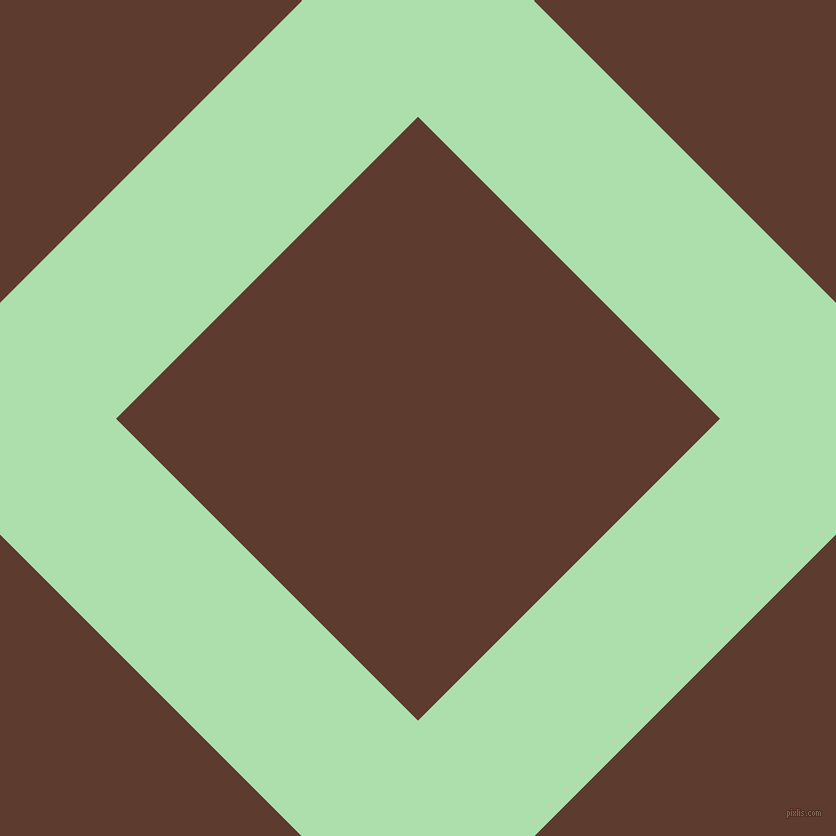 45/135 degree angle diagonal checkered chequered lines, 164 pixel line width, 427 pixel square size, Moss Green and Cioccolato plaid checkered seamless tileable
