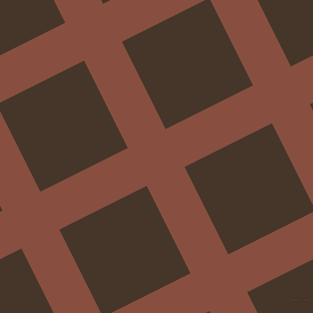 27/117 degree angle diagonal checkered chequered lines, 86 pixel lines width, 199 pixel square size, Mule Fawn and Woodburn plaid checkered seamless tileable