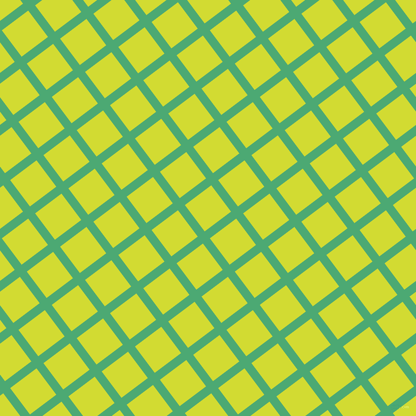 37/127 degree angle diagonal checkered chequered lines, 17 pixel line width, 65 pixel square size, Ocean Green and Bitter Lemon plaid checkered seamless tileable