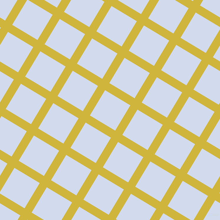 59/149 degree angle diagonal checkered chequered lines, 28 pixel line width, 100 pixel square size, Old Gold and Hawkes Blue plaid checkered seamless tileable