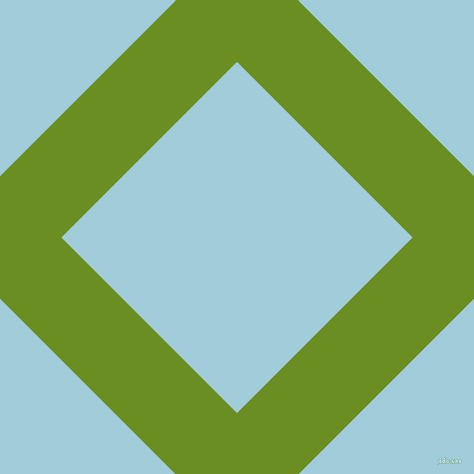 45/135 degree angle diagonal checkered chequered lines, 126 pixel line width, 361 pixel square size, Olive Drab and Regent St Blue plaid checkered seamless tileable