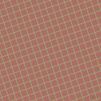 18/108 degree angle diagonal checkered chequered lines, 2 pixel line width, 24 pixel square size, Olivine and Coral Tree plaid checkered seamless tileable
