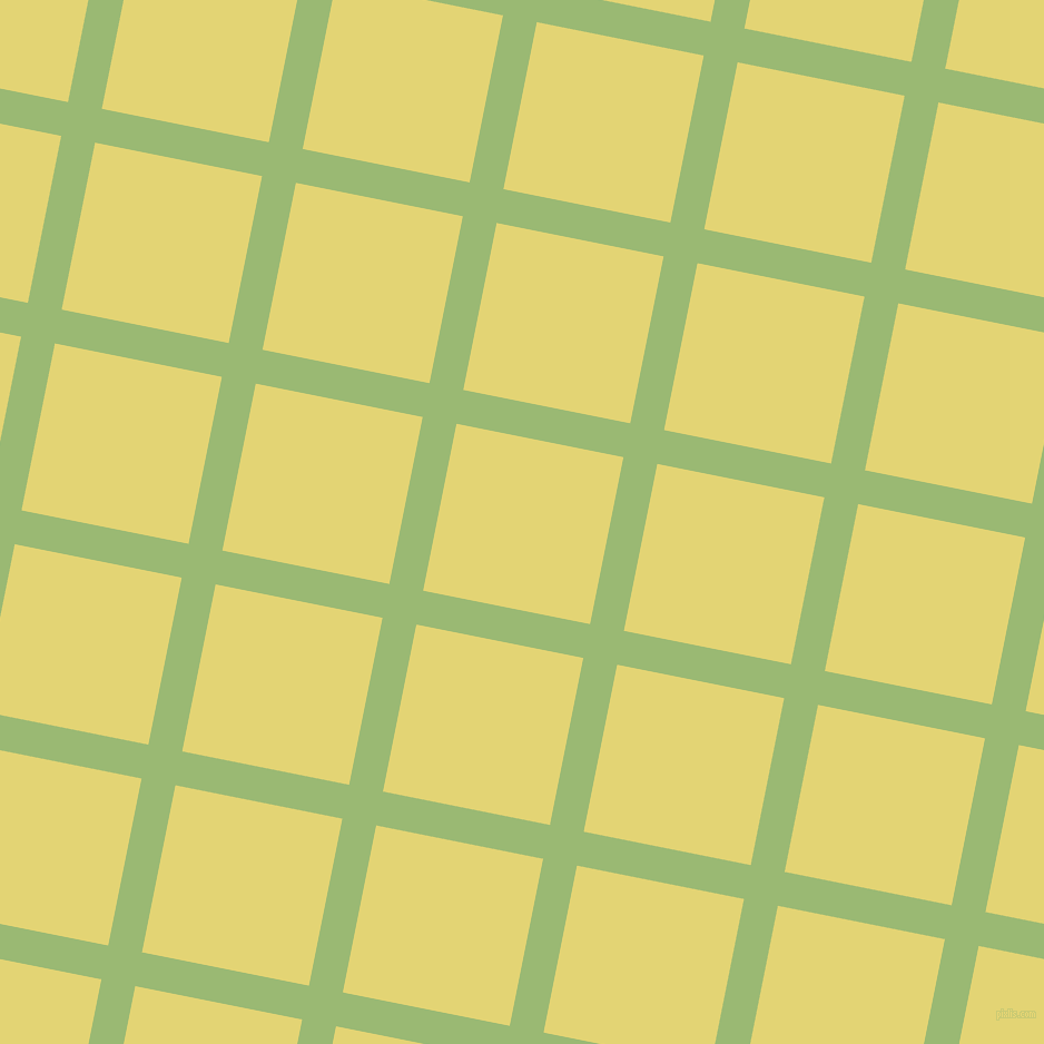 79/169 degree angle diagonal checkered chequered lines, 31 pixel lines width, 153 pixel square size, Olivine and Wild Rice plaid checkered seamless tileable