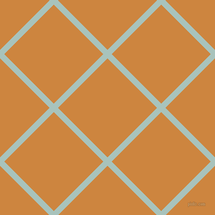 45/135 degree angle diagonal checkered chequered lines, 12 pixel line width, 141 pixel square size, Opal and Peru plaid checkered seamless tileable