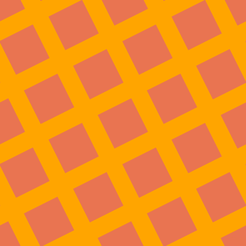 27/117 degree angle diagonal checkered chequered lines, 56 pixel line width, 120 pixel square size, Orange and Burnt Sienna plaid checkered seamless tileable