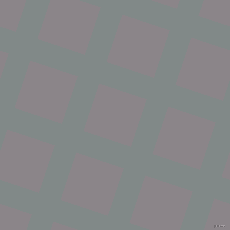 72/162 degree angle diagonal checkered chequered lines, 75 pixel lines width, 165 pixel square size, Oslo Grey and Taupe Grey plaid checkered seamless tileable
