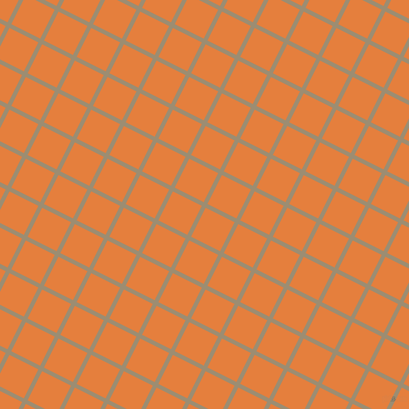 63/153 degree angle diagonal checkered chequered lines, 6 pixel lines width, 47 pixel square size, Pale Oyster and Pizazz plaid checkered seamless tileable