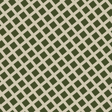 39/129 degree angle diagonal checkered chequered lines, 11 pixel lines width, 23 pixel square size, Parchment and Bronzetone plaid checkered seamless tileable
