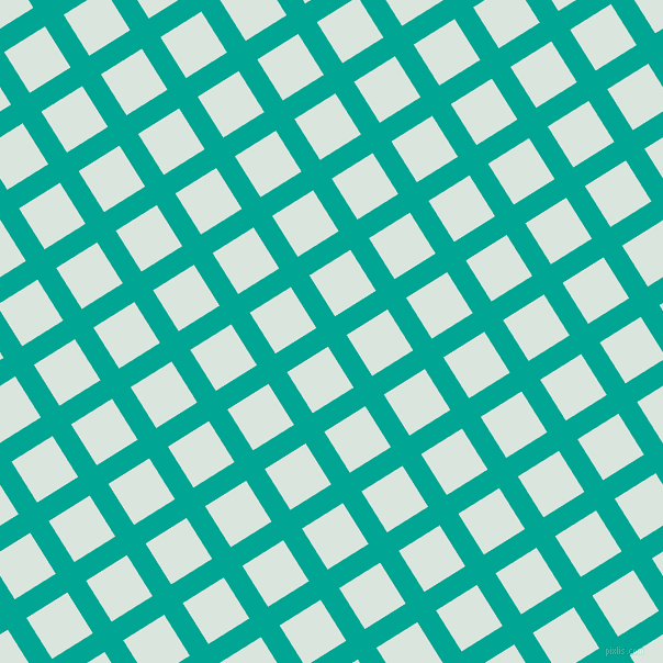 32/122 degree angle diagonal checkered chequered lines, 20 pixel lines width, 44 pixel square size, Persian Green and Swans Down plaid checkered seamless tileable