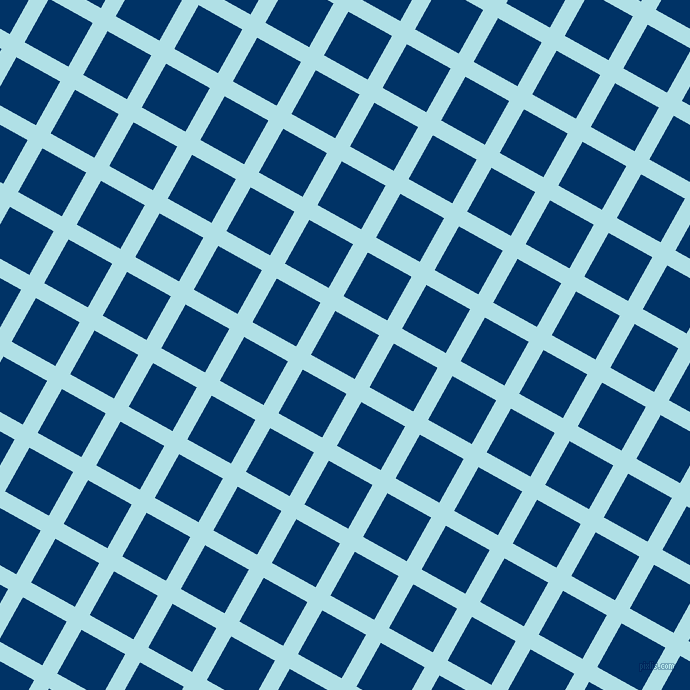 61/151 degree angle diagonal checkered chequered lines, 17 pixel line width, 50 pixel square size, Powder Blue and Prussian Blue plaid checkered seamless tileable