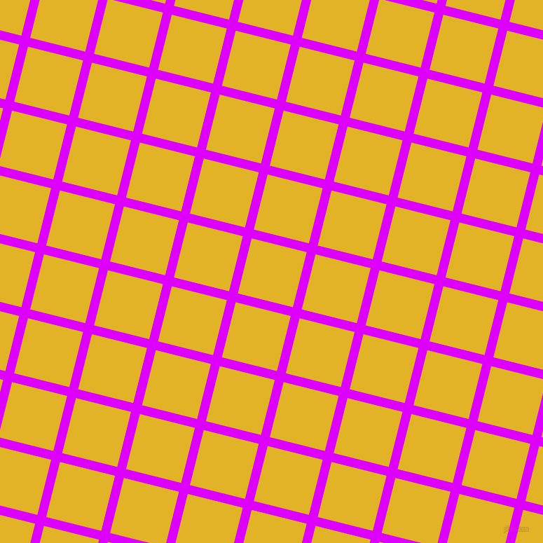 76/166 degree angle diagonal checkered chequered lines, 13 pixel line width, 81 pixel square size, Psychedelic Purple and Gold Tips plaid checkered seamless tileable