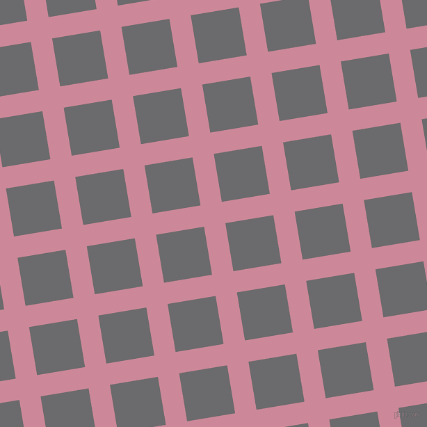 9/99 degree angle diagonal checkered chequered lines, 31 pixel line width, 70 pixel square size, Puce and Scarpa Flow plaid checkered seamless tileable