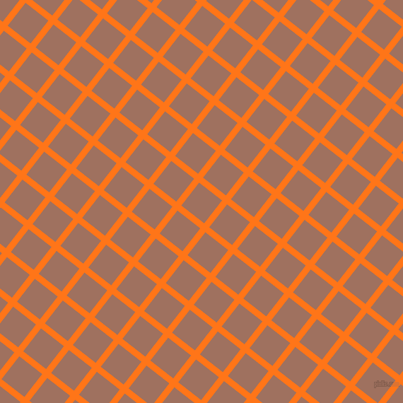 52/142 degree angle diagonal checkered chequered lines, 9 pixel lines width, 41 pixel square size, Pumpkin and Toast plaid checkered seamless tileable
