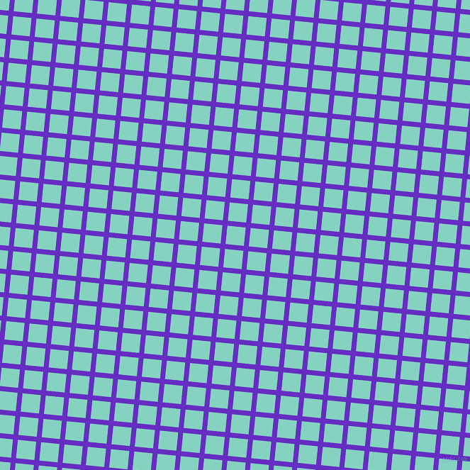 84/174 degree angle diagonal checkered chequered lines, 7 pixel line width, 26 pixel square size, Purple Heart and Bermuda plaid checkered seamless tileable