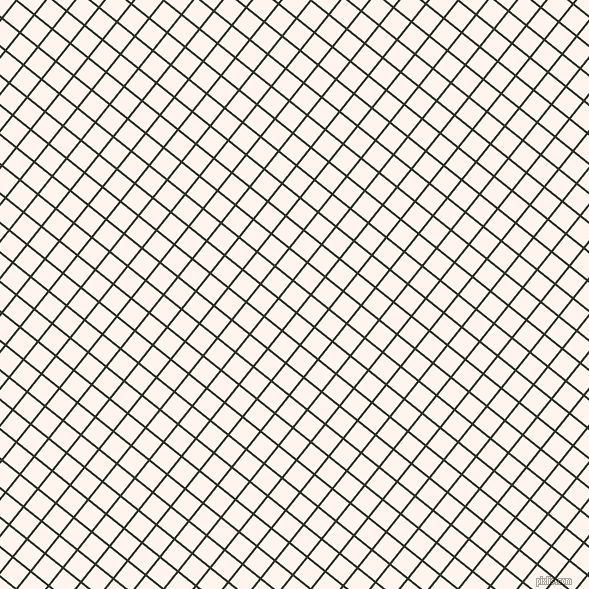 51/141 degree angle diagonal checkered chequered lines, 2 pixel lines width, 21 pixel square size, Rangoon Green and Seashell plaid checkered seamless tileable