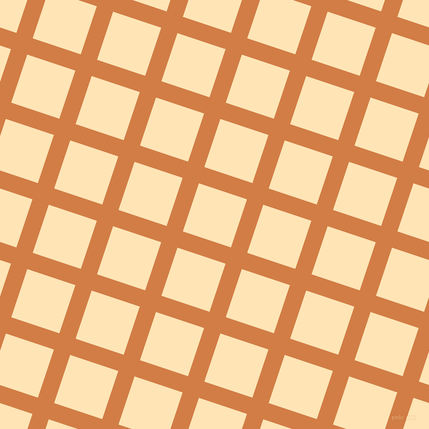 72/162 degree angle diagonal checkered chequered lines, 25 pixel line width, 74 pixel square size, Raw Sienna and Moccasin plaid checkered seamless tileable