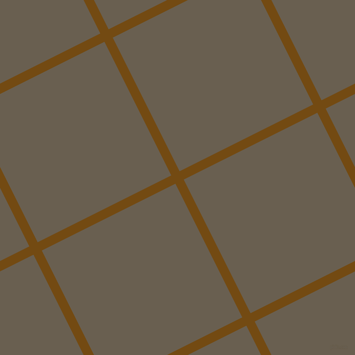 27/117 degree angle diagonal checkered chequered lines, 19 pixel line width, 306 pixel square size, Raw Umber and Makara plaid checkered seamless tileable