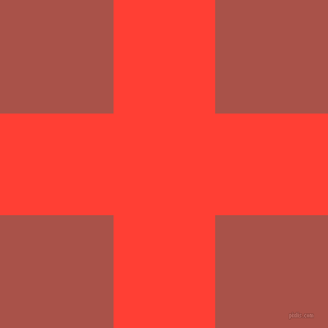 checkered chequered horizontal vertical lines, 145 pixel lines width, 323 pixel square size, Red Orange and Apple Blossom plaid checkered seamless tileable