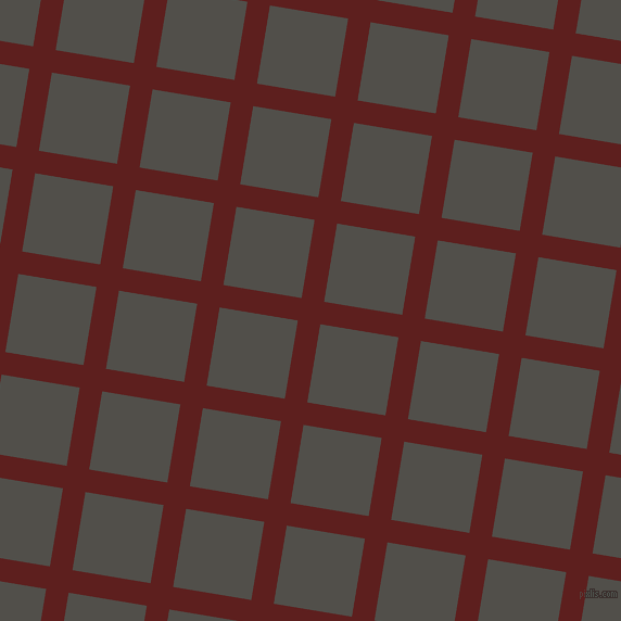 81/171 degree angle diagonal checkered chequered lines, 21 pixel line width, 73 pixel square size, Red Oxide and Dune plaid checkered seamless tileable