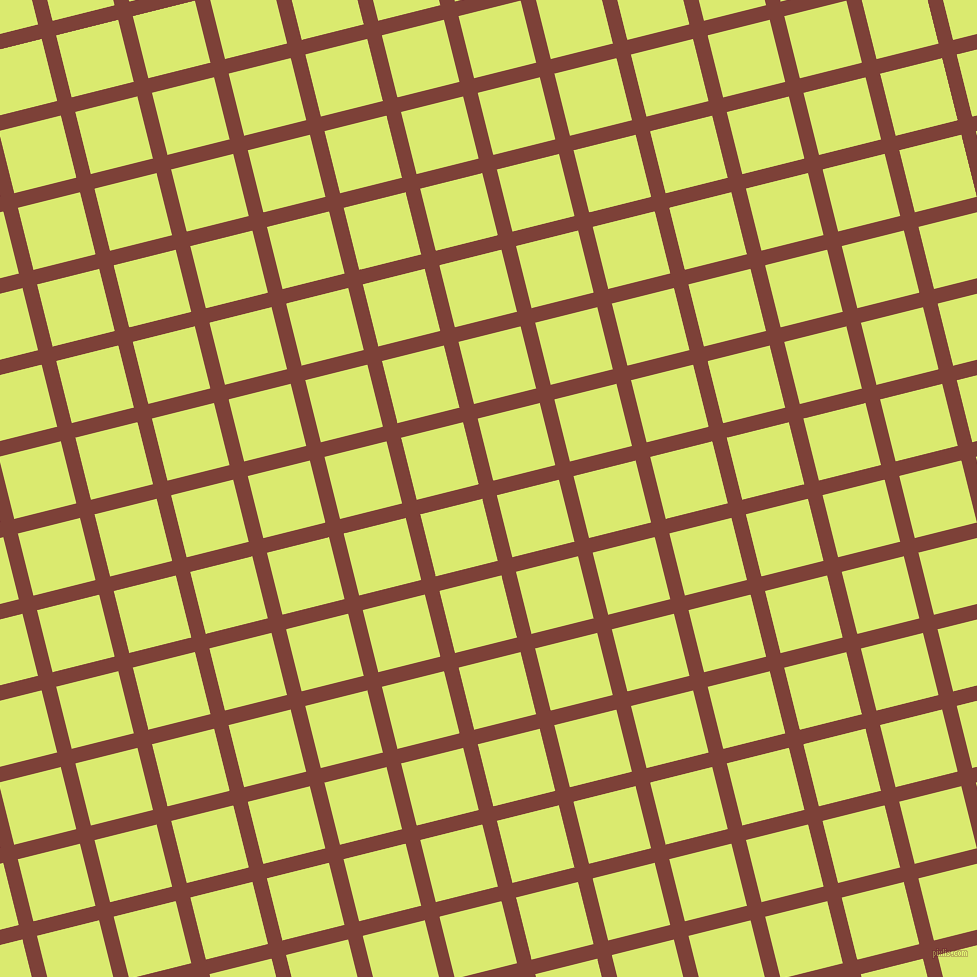 14/104 degree angle diagonal checkered chequered lines, 15 pixel line width, 64 pixel square size, Red Robin and Mindaro plaid checkered seamless tileable