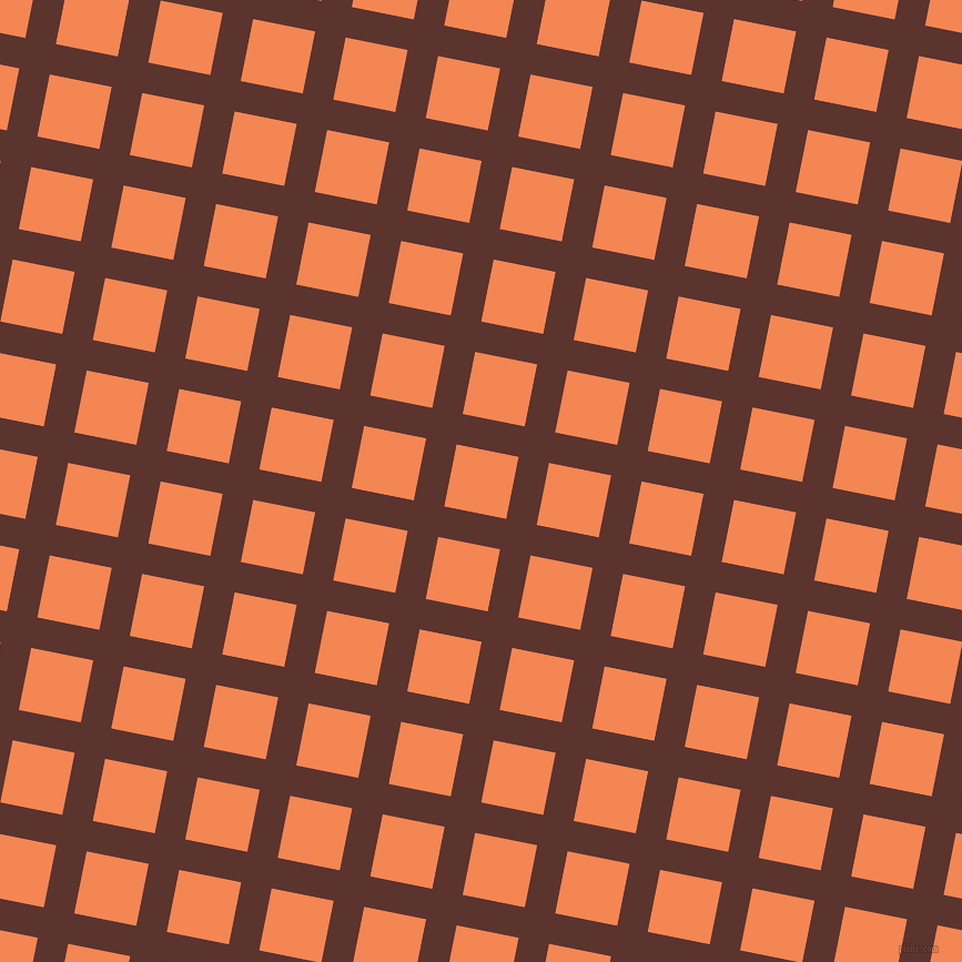 79/169 degree angle diagonal checkered chequered lines, 28 pixel lines width, 57 pixel square size, Redwood and Crusta plaid checkered seamless tileable