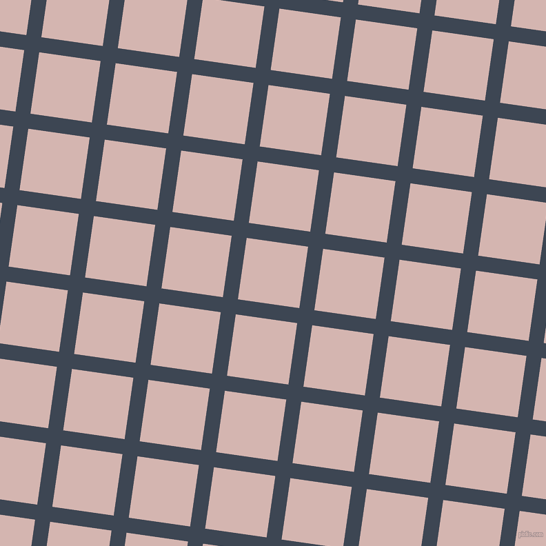 82/172 degree angle diagonal checkered chequered lines, 22 pixel lines width, 90 pixel square size, Rhino and Oyster Pink plaid checkered seamless tileable