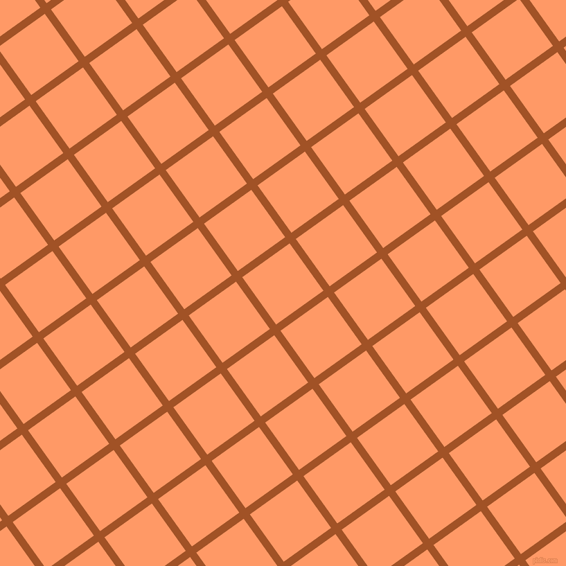 36/126 degree angle diagonal checkered chequered lines, 11 pixel line width, 84 pixel square size, Rich Gold and Atomic Tangerine plaid checkered seamless tileable
