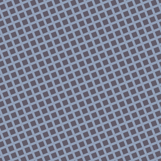 22/112 degree angle diagonal checkered chequered lines, 9 pixel lines width, 20 pixel square size, Rock Blue and Mobster plaid checkered seamless tileable