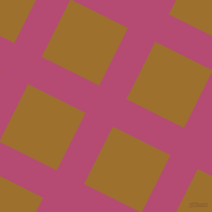 63/153 degree angle diagonal checkered chequered lines, 60 pixel lines width, 126 pixel square size, Royal Heath and Buttered Rum plaid checkered seamless tileable