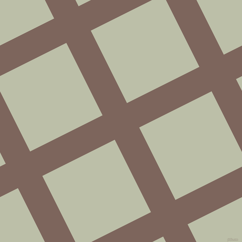 27/117 degree angle diagonal checkered chequered lines, 91 pixel line width, 270 pixel square size, Russett and Beryl Green plaid checkered seamless tileable