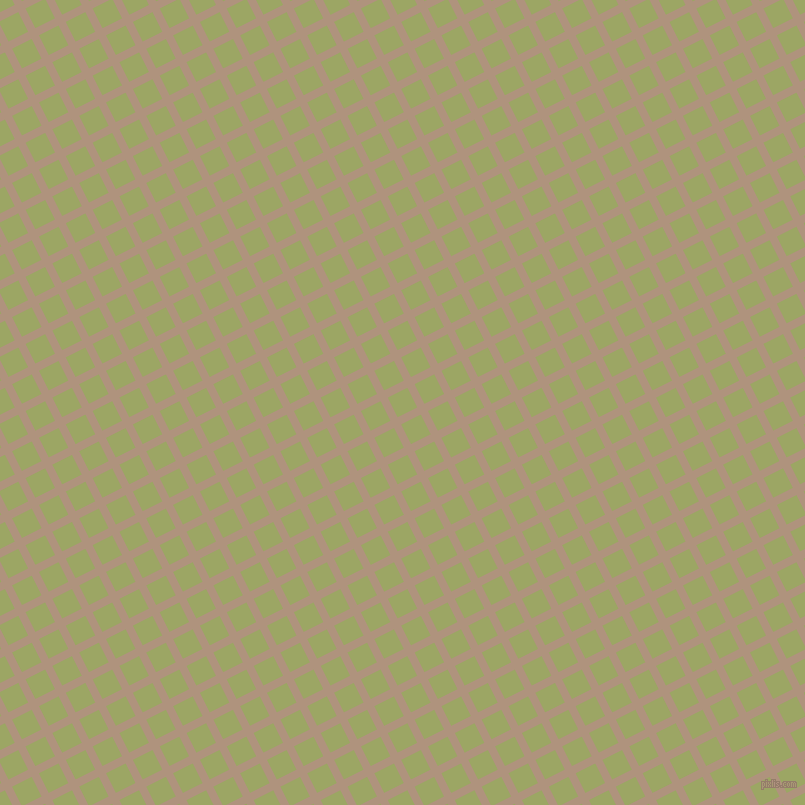 27/117 degree angle diagonal checkered chequered lines, 8 pixel line width, 22 pixel square size, Sandrift and Green Smoke plaid checkered seamless tileable