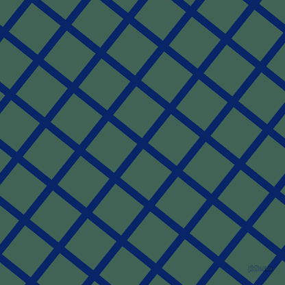 51/141 degree angle diagonal checkered chequered lines, 11 pixel line width, 54 pixel square size, Sapphire and Stromboli plaid checkered seamless tileable