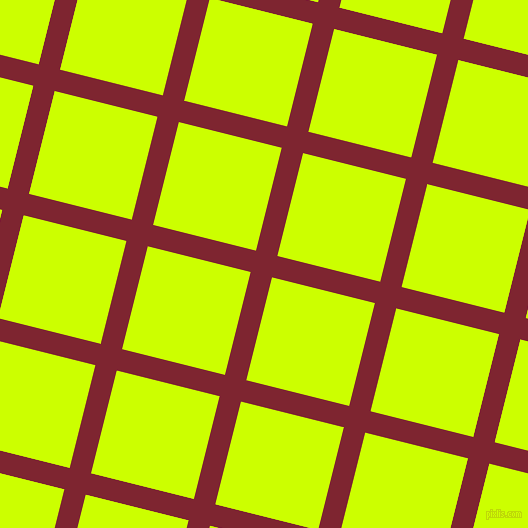 76/166 degree angle diagonal checkered chequered lines, 22 pixel lines width, 106 pixel square size, Scarlett and Electric Lime plaid checkered seamless tileable