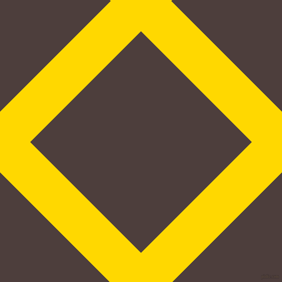 45/135 degree angle diagonal checkered chequered lines, 86 pixel line width, 315 pixel square size, School Bus Yellow and Crater Brown plaid checkered seamless tileable