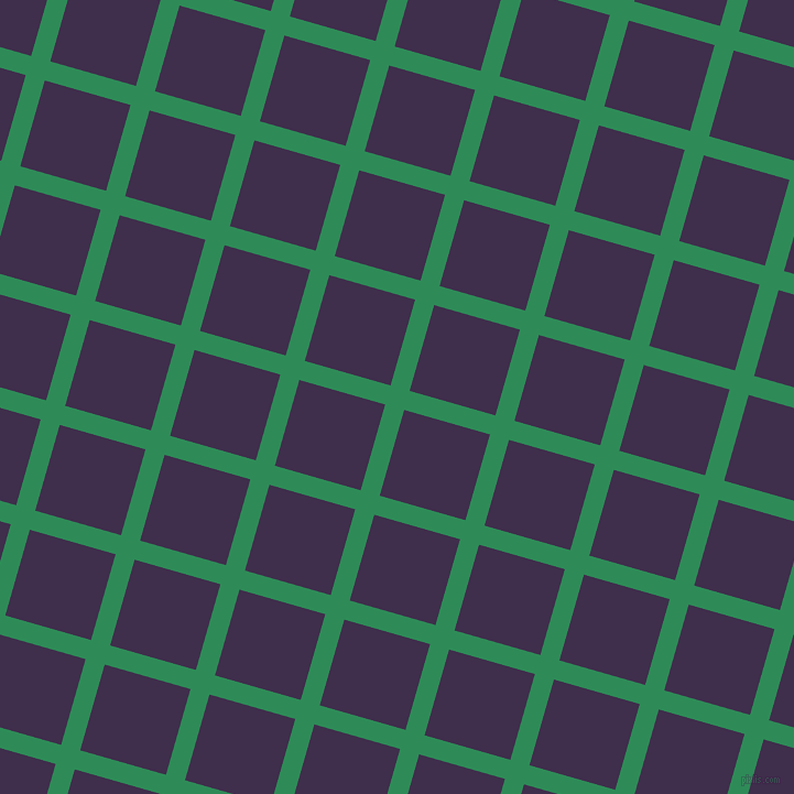 74/164 degree angle diagonal checkered chequered lines, 18 pixel line width, 81 pixel square size, Sea Green and Jagger plaid checkered seamless tileable