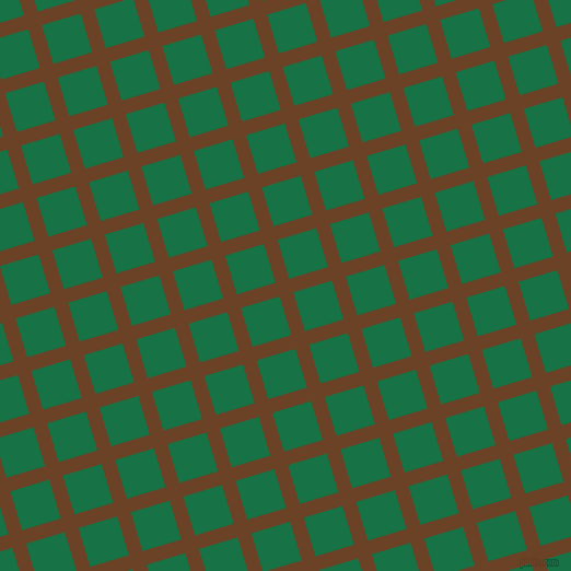 17/107 degree angle diagonal checkered chequered lines, 13 pixel line width, 37 pixel square size, Semi-Sweet Chocolate and Dark Spring Green plaid checkered seamless tileable