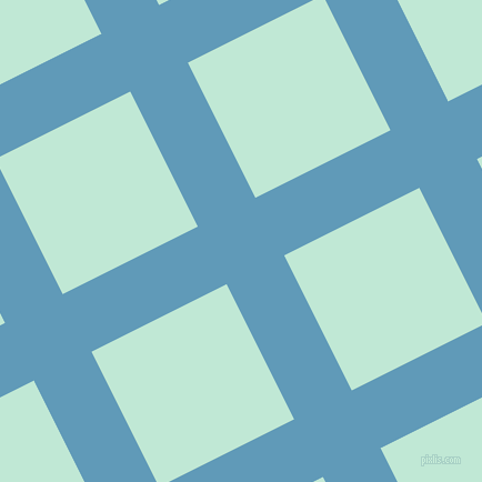 27/117 degree angle diagonal checkered chequered lines, 58 pixel lines width, 136 pixel square size, Shakespeare and Aero Blue plaid checkered seamless tileable