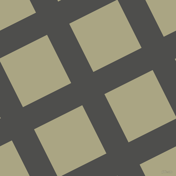 27/117 degree angle diagonal checkered chequered lines, 84 pixel lines width, 183 pixel square size, Ship Grey and Neutral Green plaid checkered seamless tileable