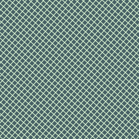 49/139 degree angle diagonal checkered chequered lines, 3 pixel line width, 15 pixel square size, Snowy Mint and Smalt Blue plaid checkered seamless tileable